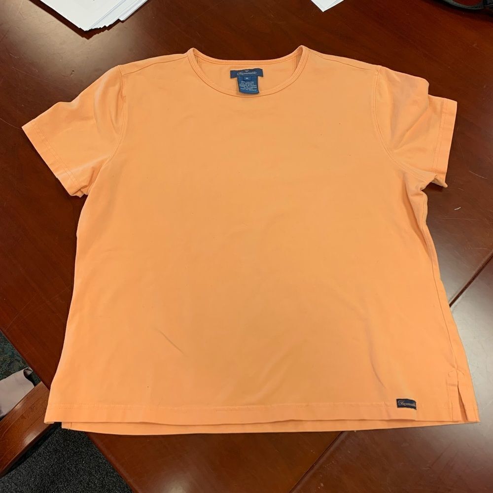 Faconnable Orange Short Sleeve Stretch T-Shirt sz M EUC